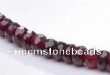 CGA09 4*6mm faceted roundel natural garnet gemstone beads Wholes