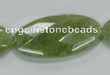 CGA106 15.5 inches 20*40mm faceted oval natural green garnet beads