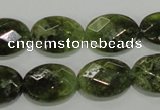 CGA109 15.5 inches 13*18mm faceted oval natural green garnet beads