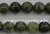 CGA132 15.5 inches 8mm round natural green garnet beads wholesale