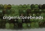 CGA145 15.5 inches 2.5*4mm faceted rondelle natural green garnet beads