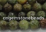 CGA148 15.5 inches 8mm faceted round natural green garnet beads