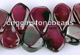 CGA15 multi sizes flat teardrop garnet gemstone beads Wholesale