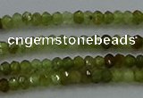 CGA155 15.5 inches 2*2.5mm faceted rondelle green garnet beads