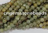 CGA201 15.5 inches 4mm round natural green garnet beads