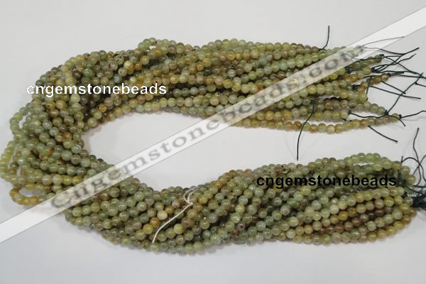 CGA201 15.5 inches 4mm round natural green garnet beads