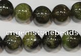 CGA205 15.5 inches 12mm round natural green garnet beads