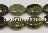 CGA224 15.5 inches 15*20mm oval natural green garnet beads