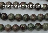 CGA302 15.5 inches 8mm round red green garnet gemstone beads