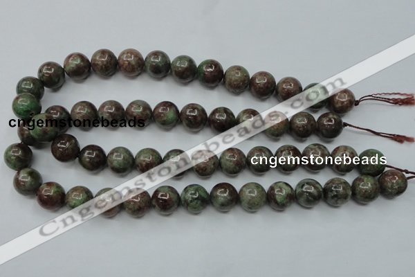 CGA302 15.5 inches 8mm round red green garnet gemstone beads