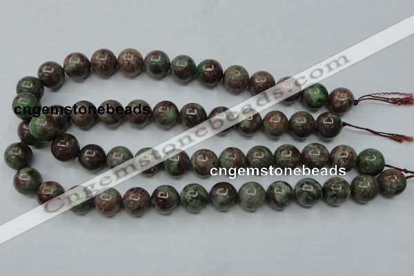 CGA303 15.5 inches 10mm round red green garnet gemstone beads