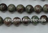 CGA304 15.5 inches 12mm round red green garnet gemstone beads