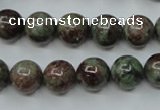 CGA305 15.5 inches 14mm round red green garnet gemstone beads