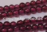 CGA355 15 inches 2mm round natural red garnet beads wholesale