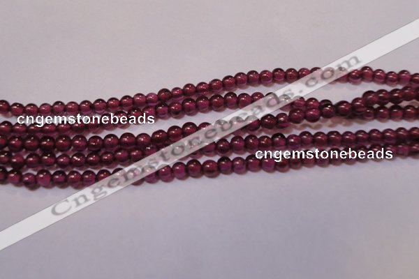 CGA355 15 inches 2mm round natural red garnet beads wholesale