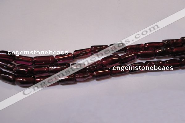 CGA367 15 inches 3*7mm tube natural red garnet beads wholesale