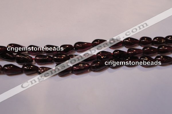 CGA368 15 inches 4*7mm teardrop natural red garnet beads wholesale