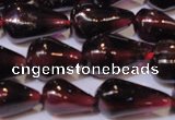 CGA369 15 inches 5*8mm teardrop natural red garnet beads wholesale