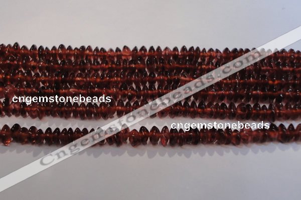 CGA380 15 inches 2*4mm rondelle natural red garnet beads wholesale