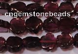 CGA385 15 inches 5mm carved flower natural red garnet beads wholesale