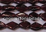 CGA388 15 inches 5*7mm diamond natural red garnet beads wholesale