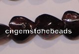 CGA393 15 inches 8*8mm heart natural red garnet beads wholesale