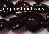 CGA394 15 inches 9*9mm heart natural red garnet beads wholesale