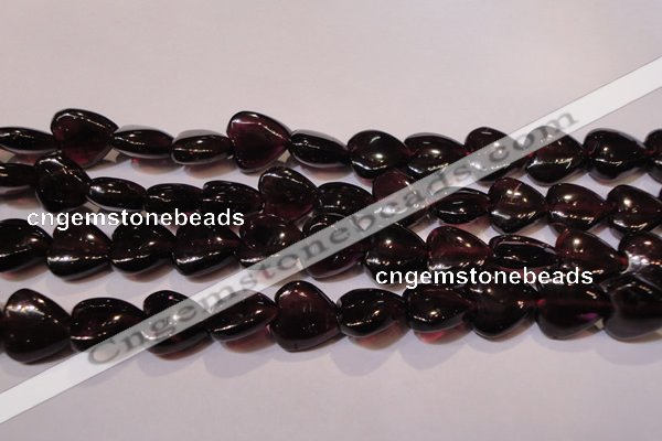 CGA394 15 inches 9*9mm heart natural red garnet beads wholesale