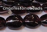 CGA397 15 inches 7*9mm oval natural red garnet beads wholesale