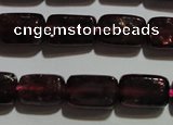 CGA403 15.5 inches 5*8mm rectangle natural red garnet beads wholesale