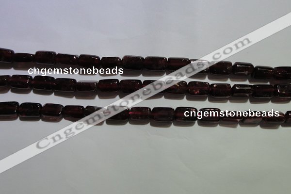 CGA403 15.5 inches 5*8mm rectangle natural red garnet beads wholesale