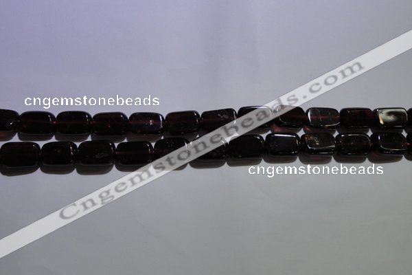 CGA405 15.5 inches 8*12mm rectangle natural red garnet beads wholesale