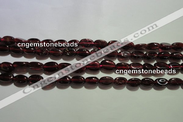 CGA407 15.5 inches 5*7mm oval natural red garnet beads wholesale