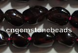 CGA416 15.5 inches 5*6mm nuggets natural red garnet beads wholesale