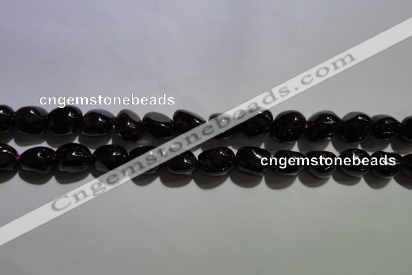 CGA418 15.5 inches 7*9mm nuggets natural red garnet beads wholesale