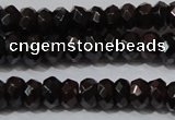 CGA458 15.5 inches 4*6mm faceted rondelle natural red garnet beads