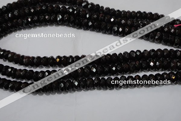 CGA459 15.5 inches 5*8mm faceted rondelle natural red garnet beads