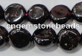 CGA467 15.5 inches 10mm coin natural red garnet beads wholesale