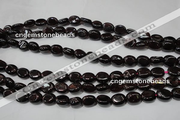 CGA469 15.5 inches 8*10mm oval natural red garnet beads