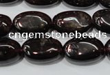 CGA470 15.5 inches 8*12mm oval natural red garnet beads