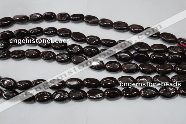 CGA470 15.5 inches 8*12mm oval natural red garnet beads