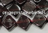 CGA472 15.5 inches 8*8mm diamond natural red garnet beads