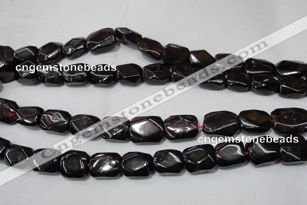 CGA474 15.5 inches 10*14mm – 12*16mm freeform natural red garnet beads