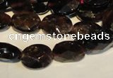 CGA480 15.5 inches 7*9mm faceted oval natural red garnet beads