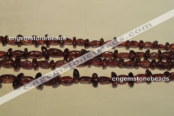 CGA489 15.5 inches 4*8mm – 4*10mm nuggets natural red garnet beads