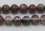 CGA50 15.5 inches 10mm round red green garnet gemstone beads