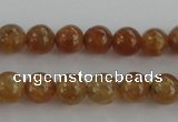 CGA501 15.5 inches 4mm round A grade yellow red garnet beads