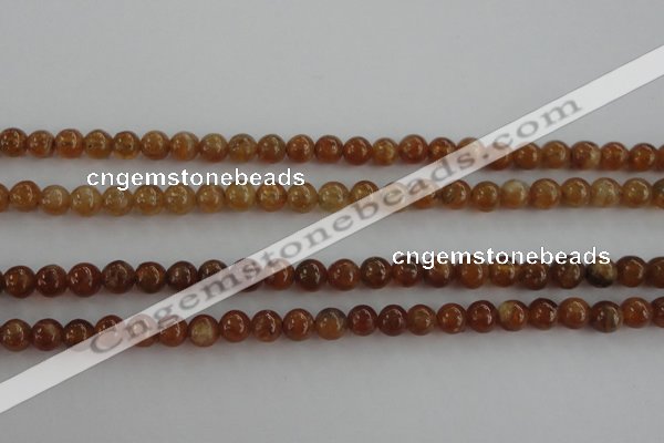 CGA501 15.5 inches 4mm round A grade yellow red garnet beads