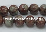 CGA51 15.5 inches 12mm round red green garnet gemstone beads