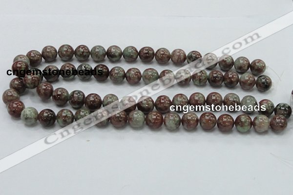 CGA51 15.5 inches 12mm round red green garnet gemstone beads